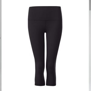 EEUC Lululemon black high rise Align Crop Leggings Nulu Pocket  6